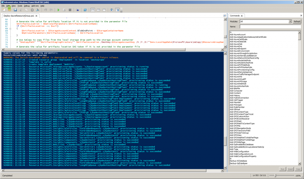 deployAzureResourceGroup