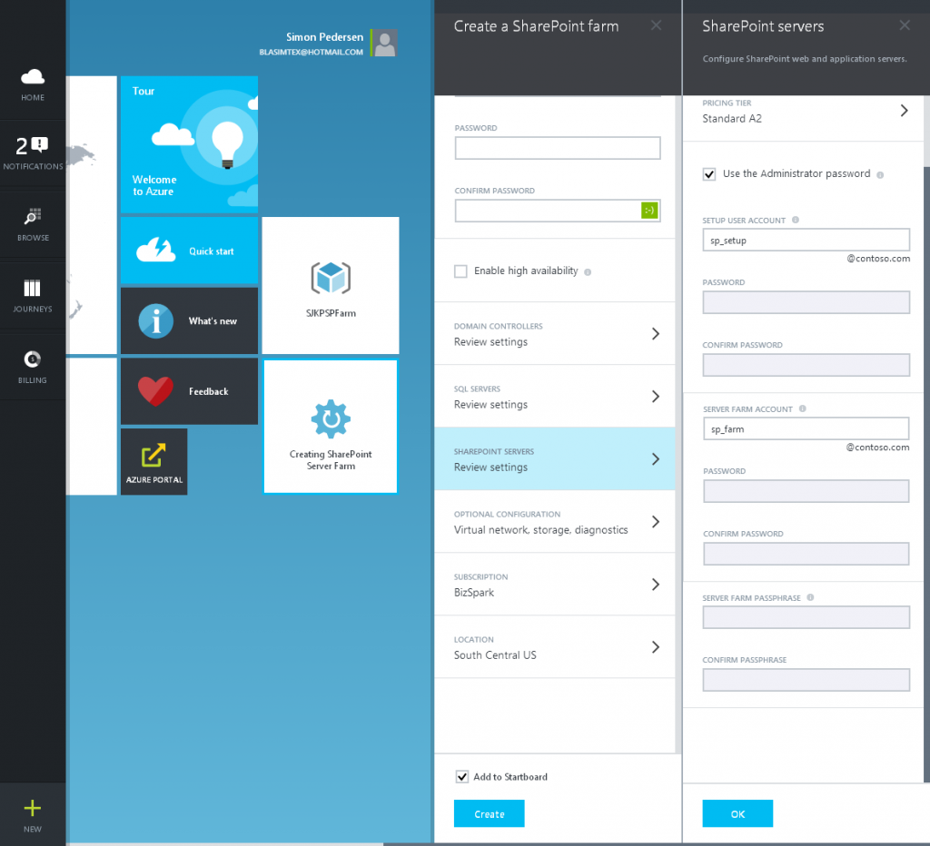 azure_portal_sharepoint_farm_sharepoint_server